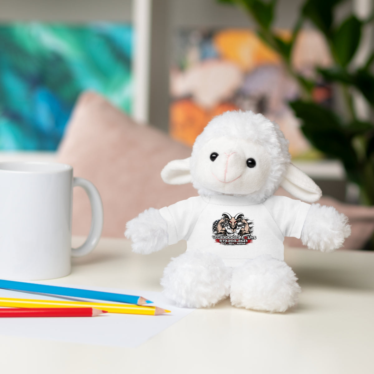 Green T-Shirt Teddy Bear with Custom Graphic — Cute Plush Gift for Kids & Fans