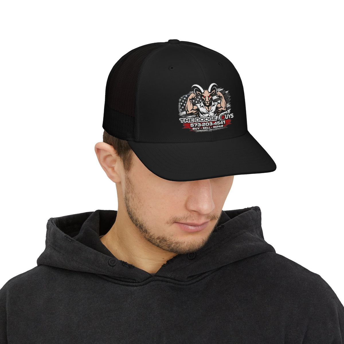 Trucker Cap — The Dodge Guys Ram Logo Snapback (Buy Sell Repair)