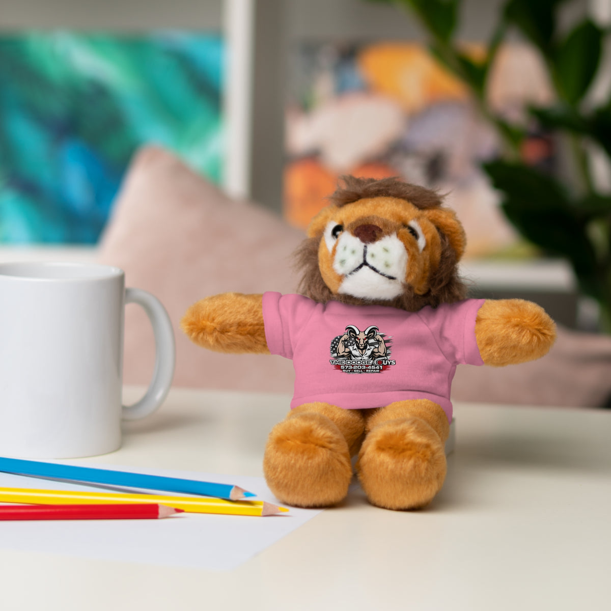 Green T-Shirt Teddy Bear with Custom Graphic — Cute Plush Gift for Kids & Fans