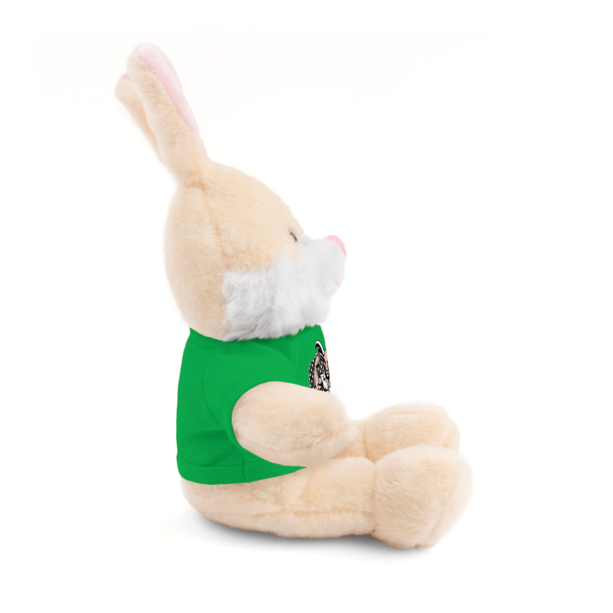 Green T-Shirt Teddy Bear with Custom Graphic — Cute Plush Gift for Kids & Fans