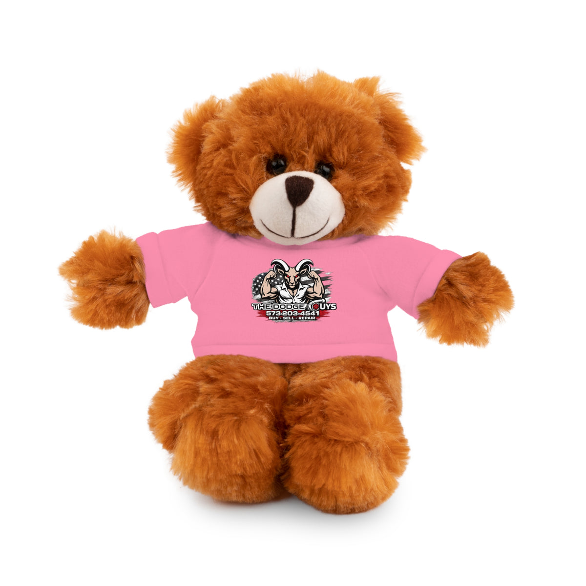 Green T-Shirt Teddy Bear with Custom Graphic — Cute Plush Gift for Kids & Fans