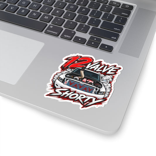 12 Valve Shorty Sticker — Diesel Truck Kiss-Cut Decal for RAM Fans