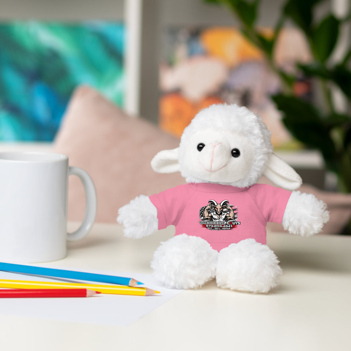 Green T-Shirt Teddy Bear with Custom Graphic — Cute Plush Gift for Kids & Fans