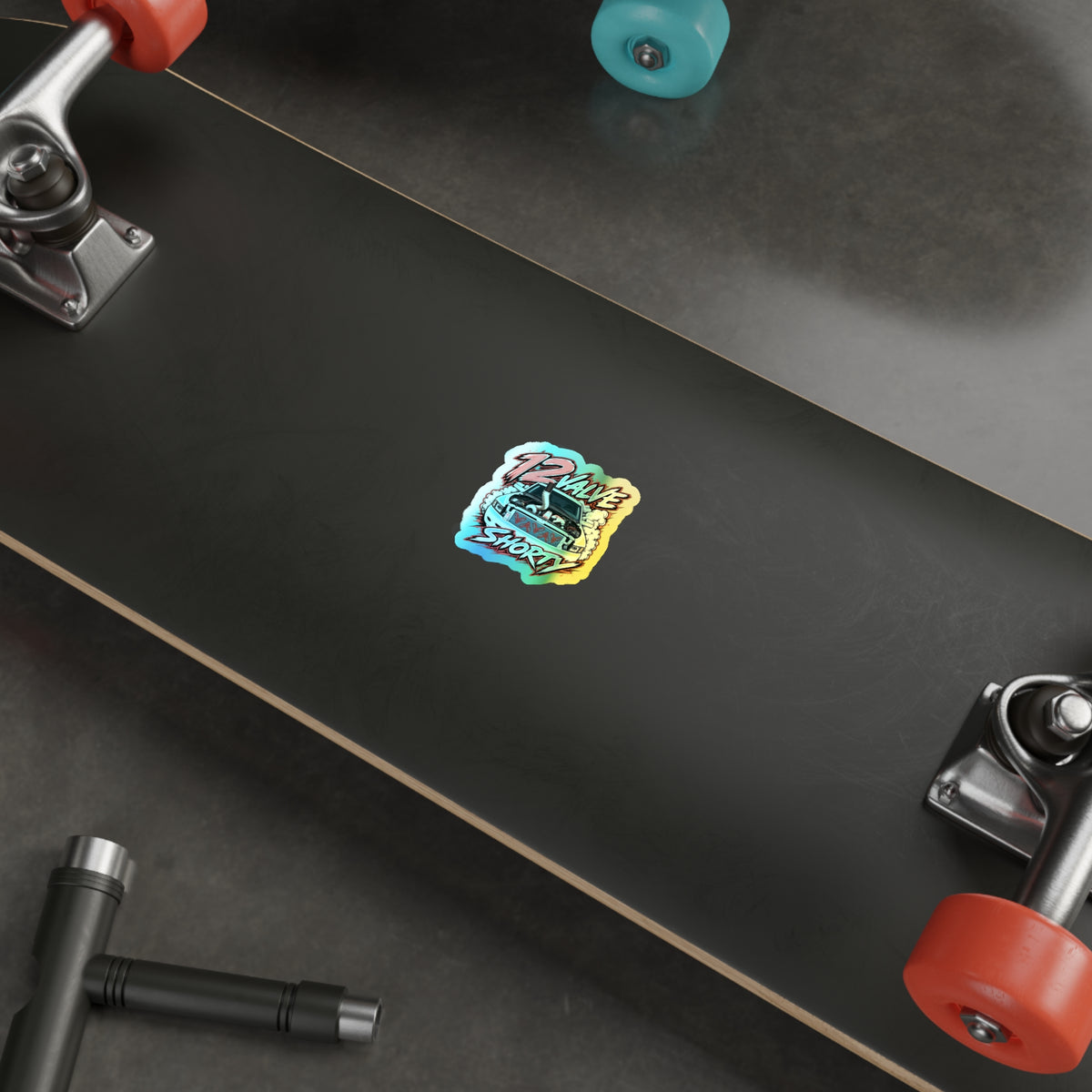 Holographic "12 Valve Shorty" Car Sticker — Die-Cut Racing Vinyl