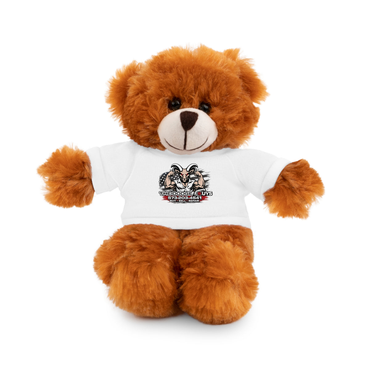 Green T-Shirt Teddy Bear with Custom Graphic — Cute Plush Gift for Kids & Fans