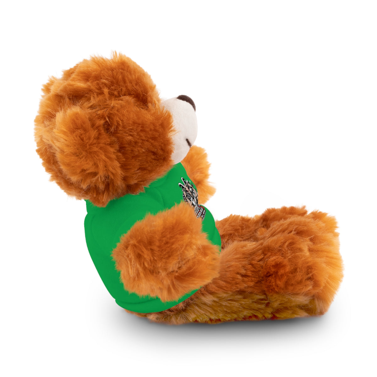 Green T-Shirt Teddy Bear with Custom Graphic — Cute Plush Gift for Kids & Fans