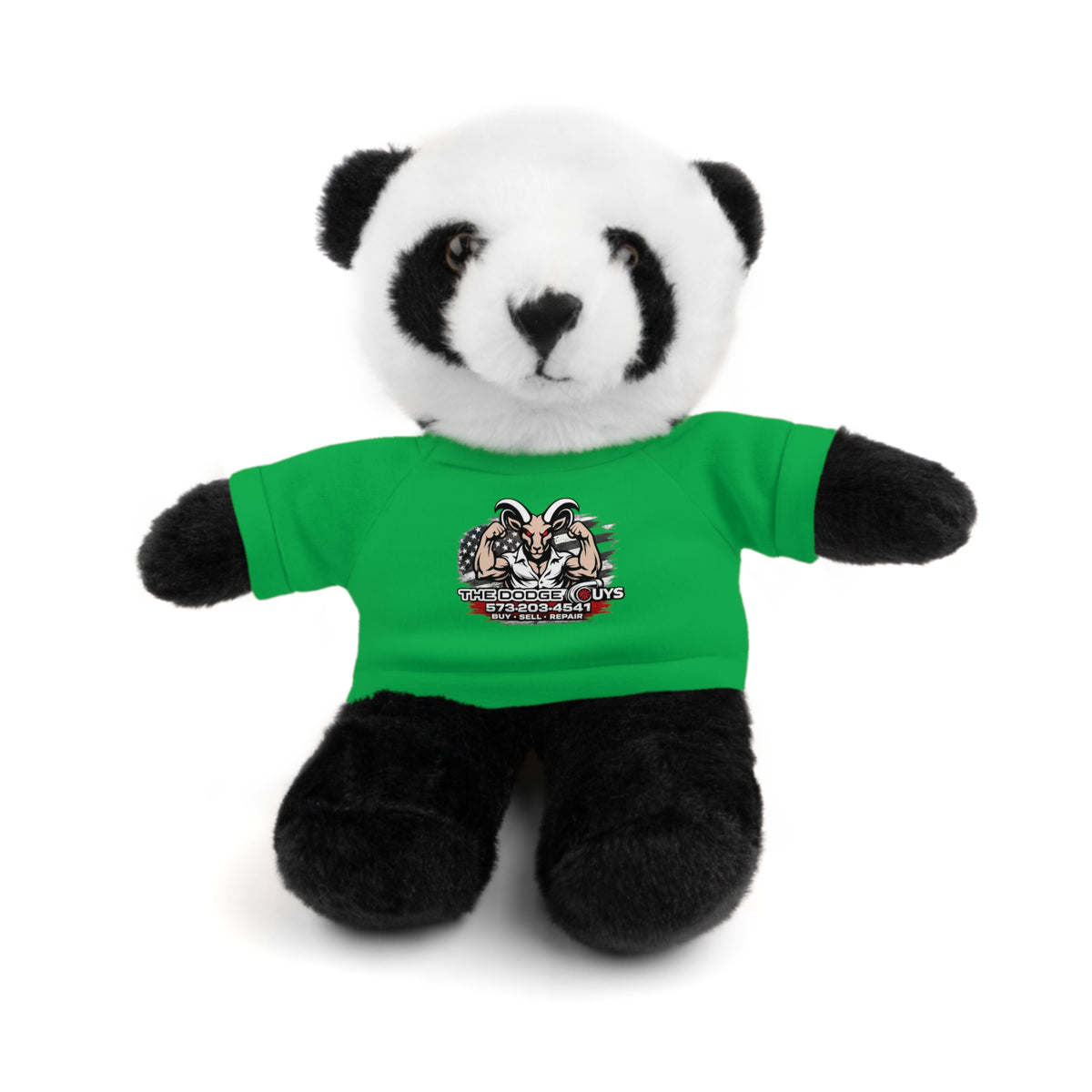 Green T-Shirt Teddy Bear with Custom Graphic — Cute Plush Gift for Kids & Fans