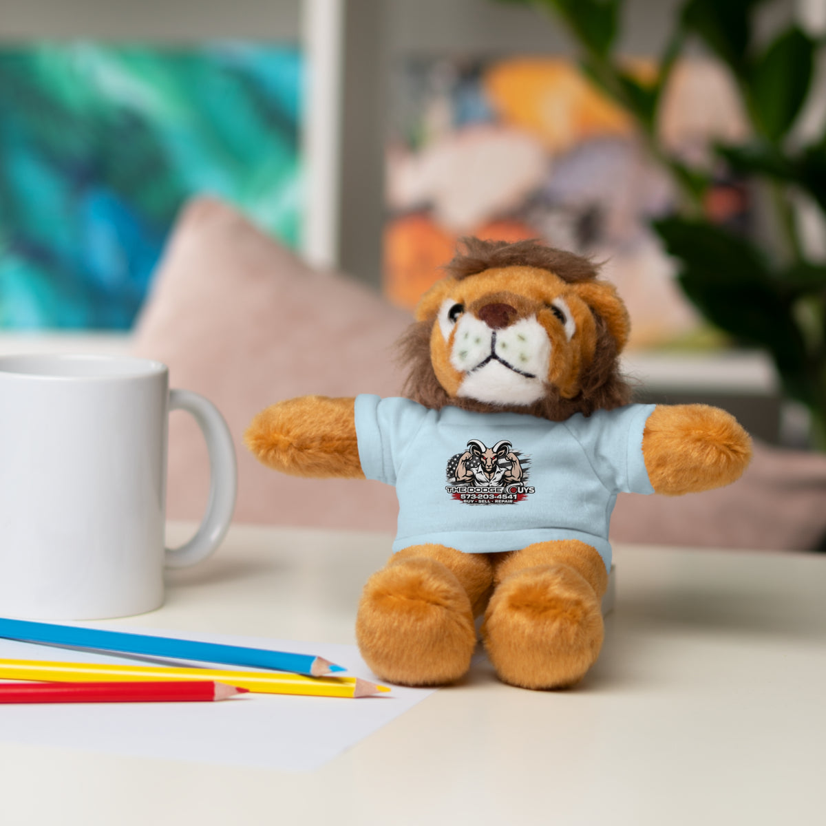 Green T-Shirt Teddy Bear with Custom Graphic — Cute Plush Gift for Kids & Fans