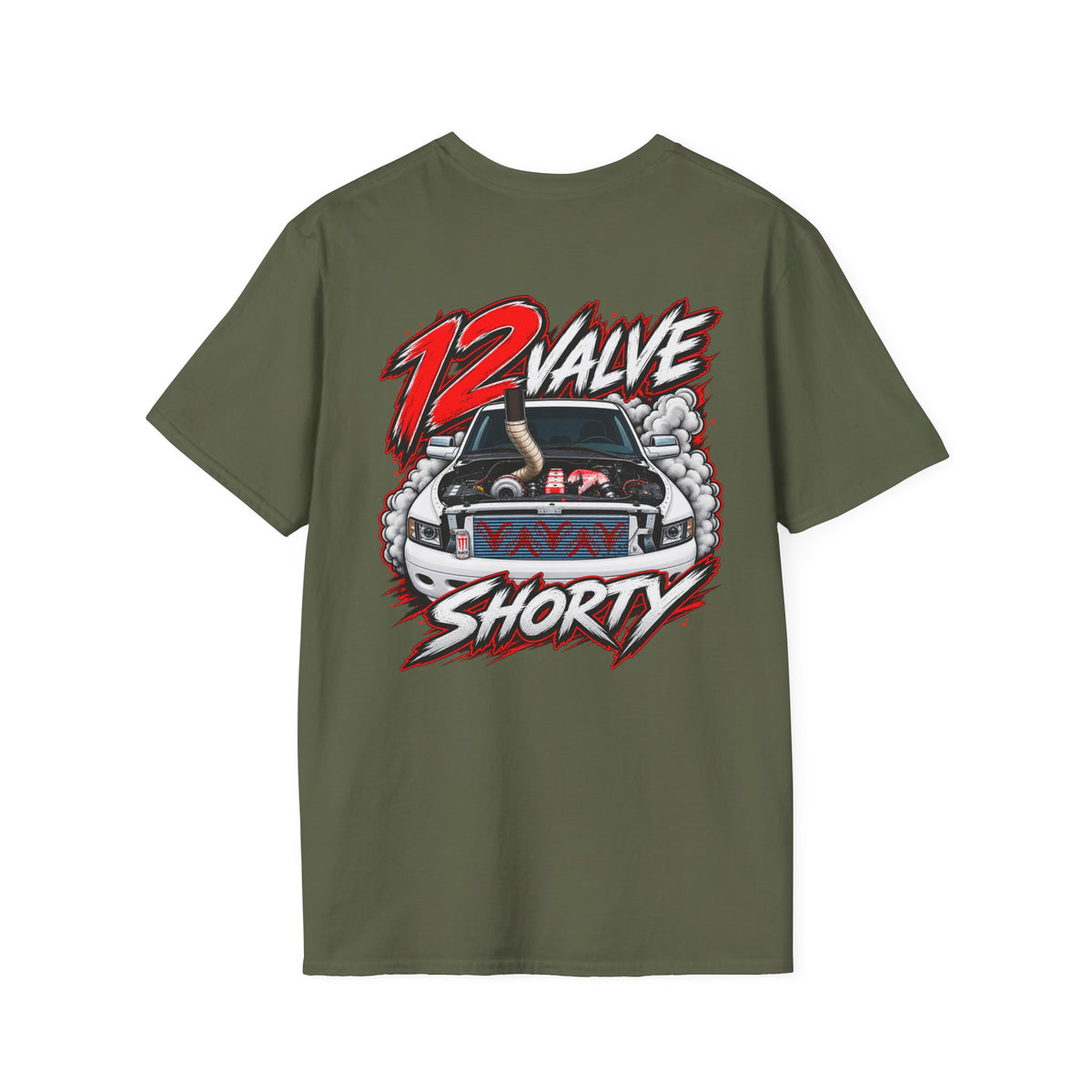 12 Valve Shorty T-Shirt — Diesel Truck Crew Tee