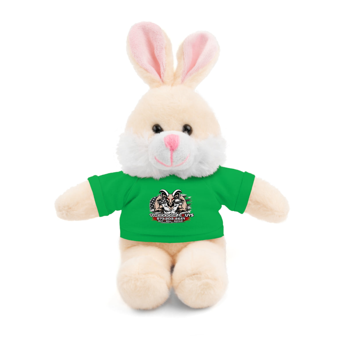 Green T-Shirt Teddy Bear with Custom Graphic — Cute Plush Gift for Kids & Fans