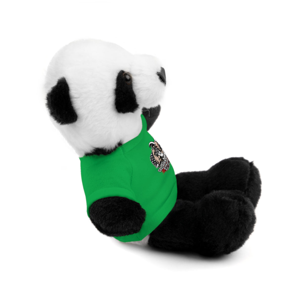Green T-Shirt Teddy Bear with Custom Graphic — Cute Plush Gift for Kids & Fans