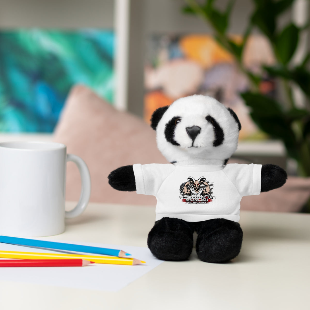 Green T-Shirt Teddy Bear with Custom Graphic — Cute Plush Gift for Kids & Fans