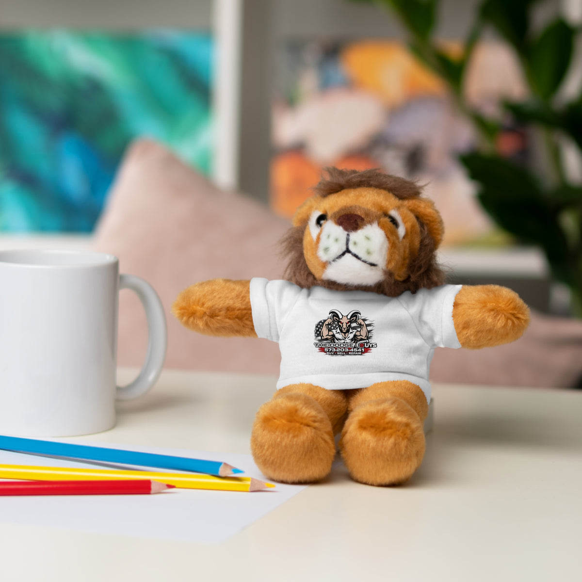 Green T-Shirt Teddy Bear with Custom Graphic — Cute Plush Gift for Kids & Fans