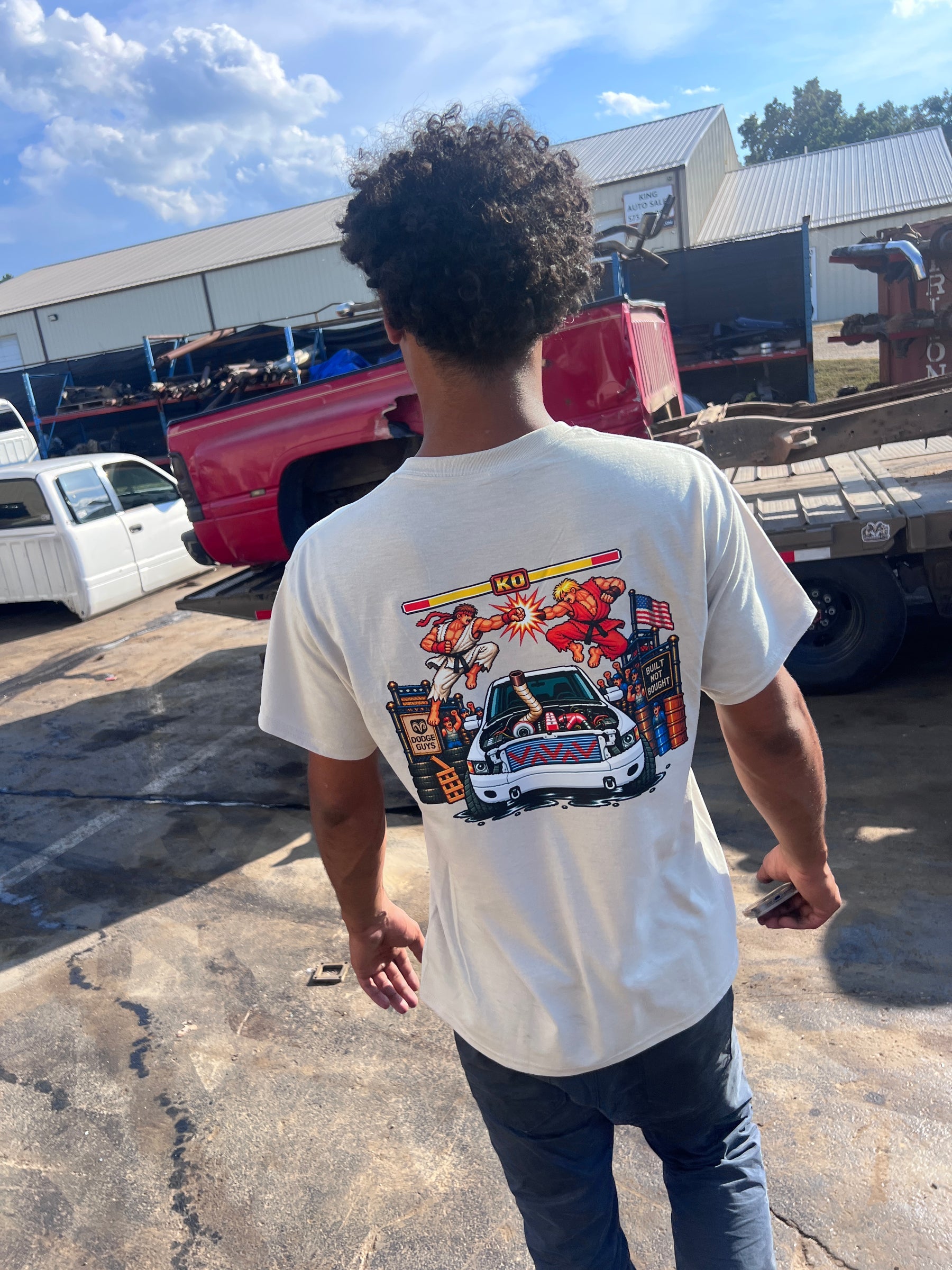 Street Fighter Shorty tee at The Dodge Guys yard